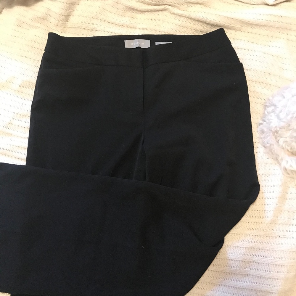 High-waisted, front slit-pockets dress slacks